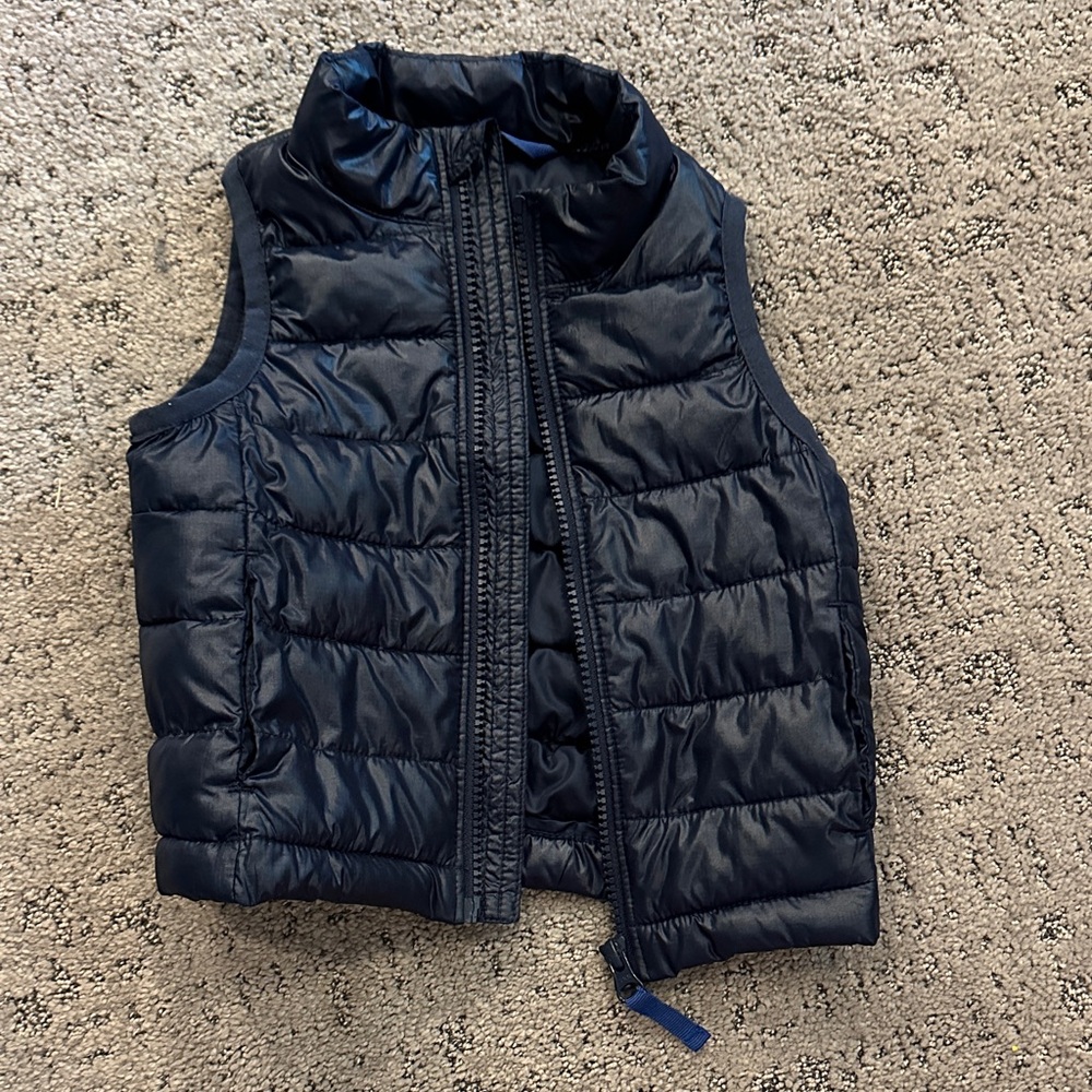 Kids Navy Quilted Puffer Vest - Brand Unspecified